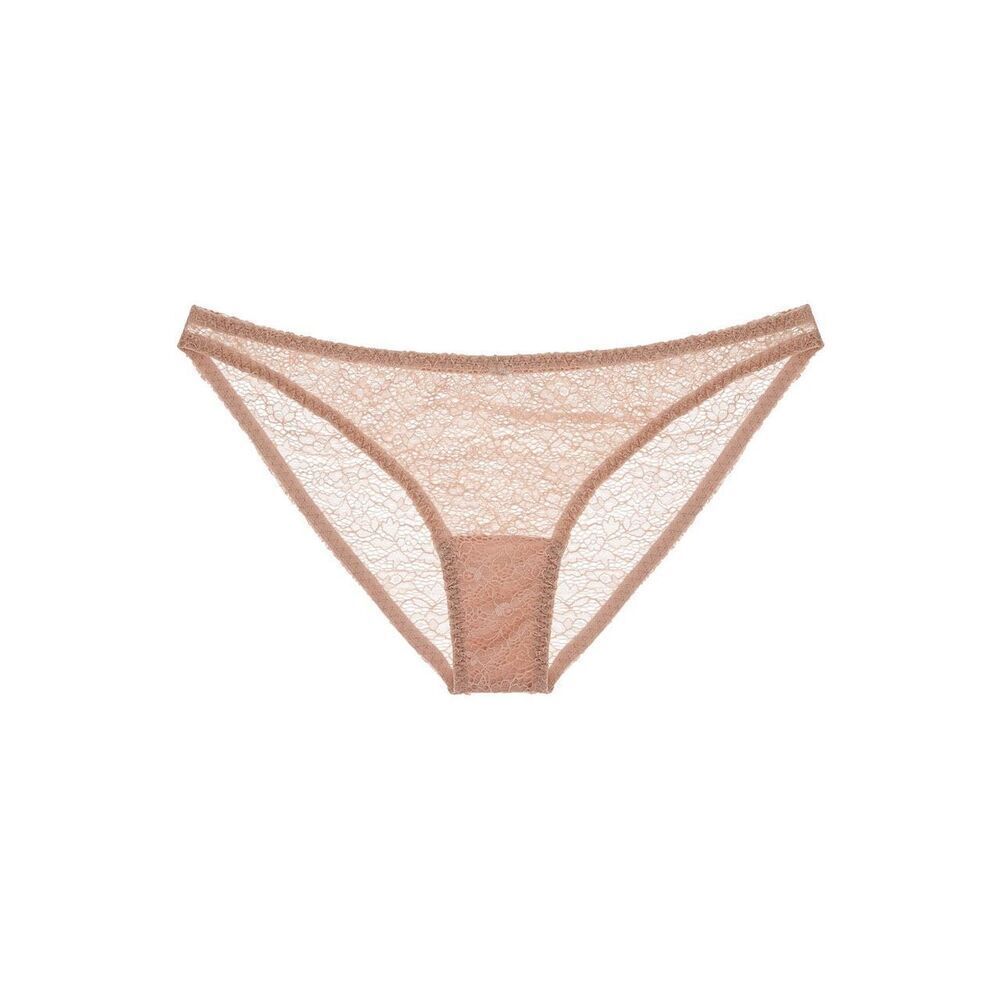 Journelle NWT Alix Delicate Lace Cheeky Bikini Sable Designer Lingerie Large
